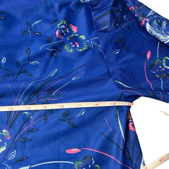 PennyLou - Womens Vintage Oriental Floral Top Sz MD - Picture 7 of 8